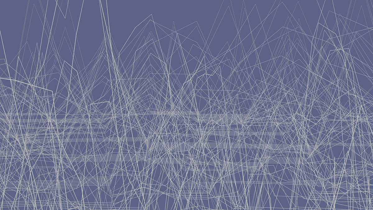 A render of three white cylindrical columns, against a warm creme background
